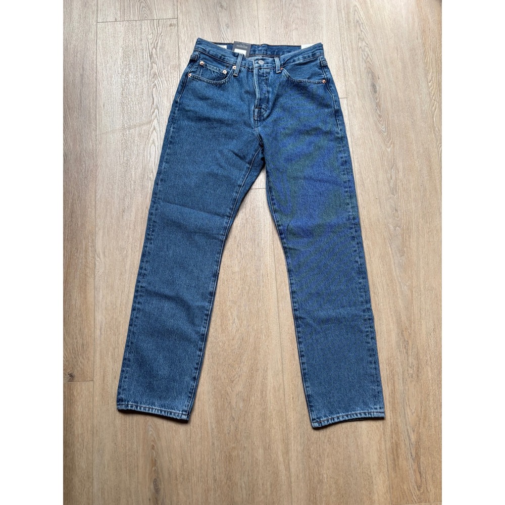 Levis 501 Original High Rise Straight Leg Jeans Medium Wash 27x30 New - Picture 3 of 10